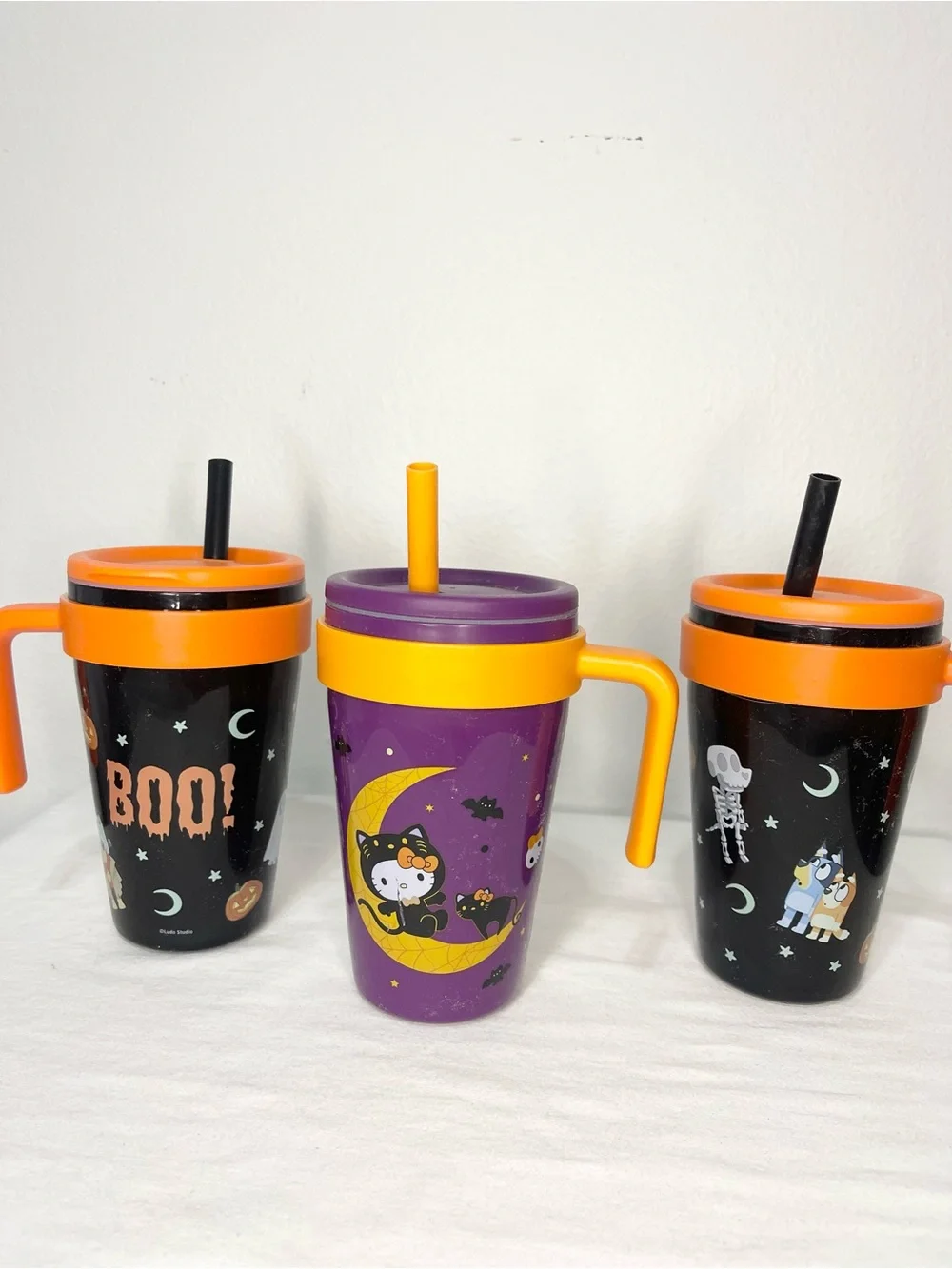 Halloween Travel Cup (3) Set in Purple and Black